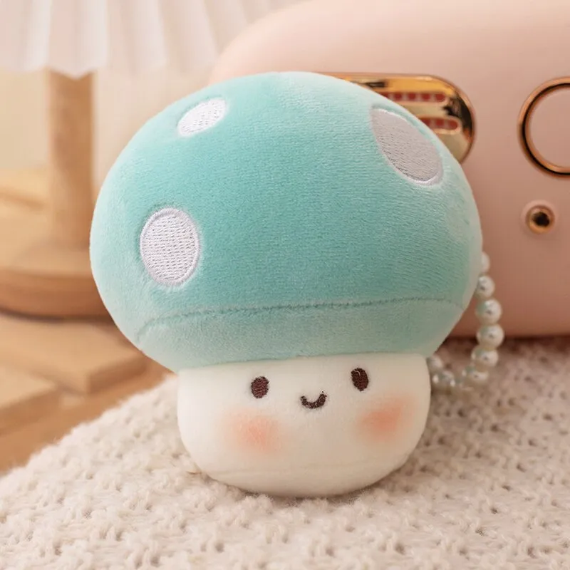 10cm Kawaii Mushroom Pearl Ring Plushie