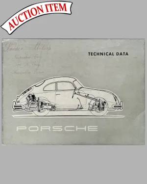 4 - Porsche 356 factory technical data publication, 1956