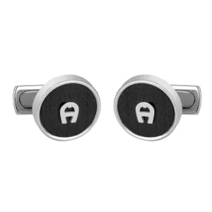 Aigner  Silver And Black Cufflink