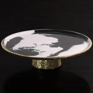 Bianco Nero Cake Pedestal - Final Sale