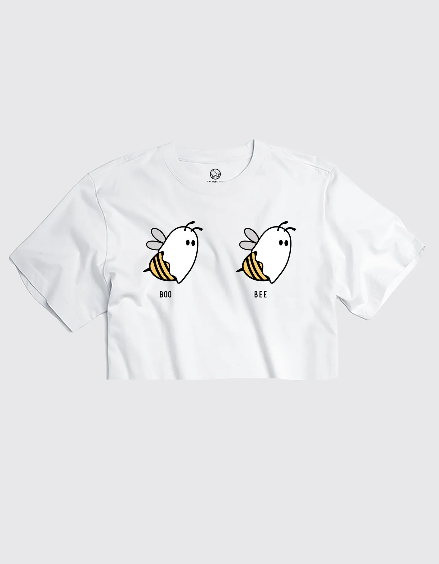 Boo Bee - White Cropped Tee