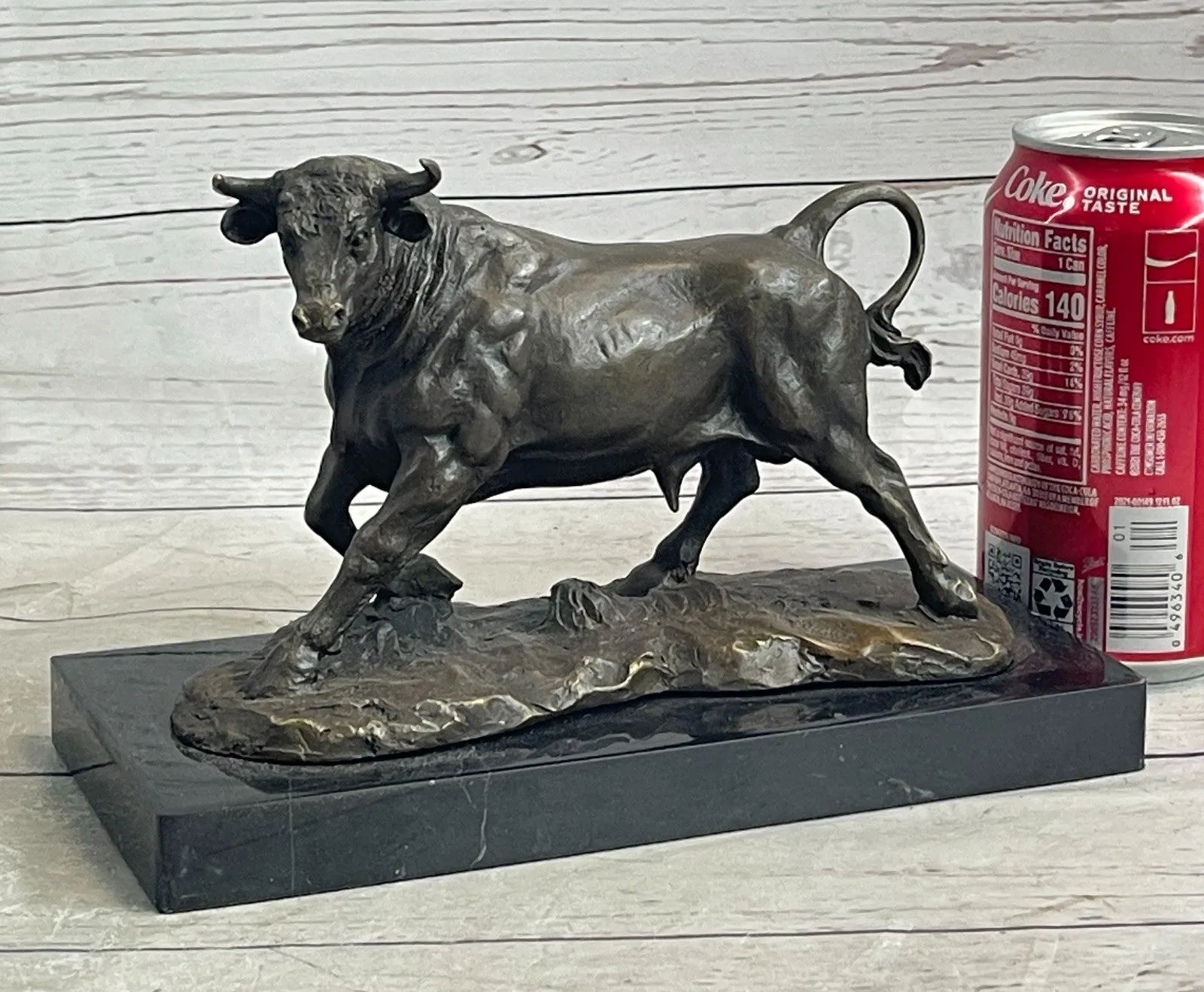 Bronze Abstract Bronze Bull Horns Statue Figurine Sculpture Stock Broker Gift