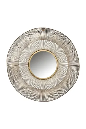 Brushed Gold Decorative Mirror | OROA Aliza