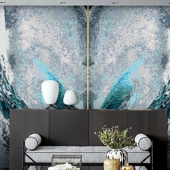 Custom Glass Mosaic Wall Decor Abstract Wall Mural