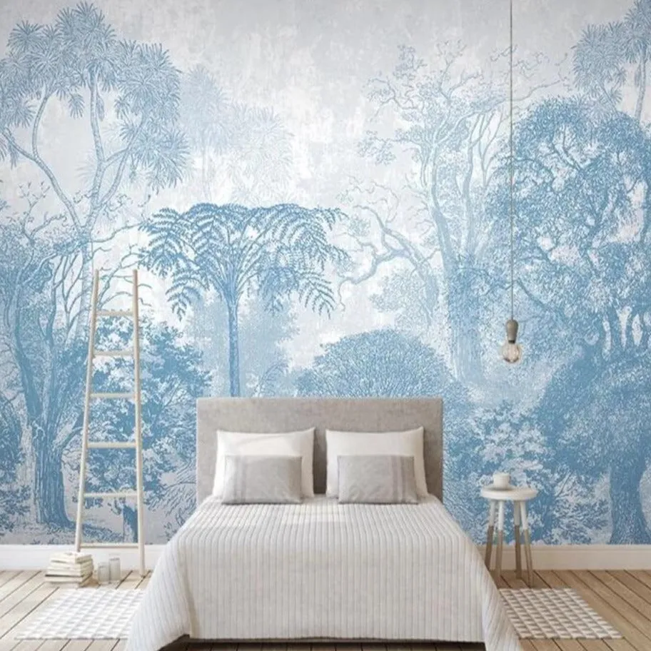 Custom Wallpaper Mural Nordic Forest Woods (㎡)