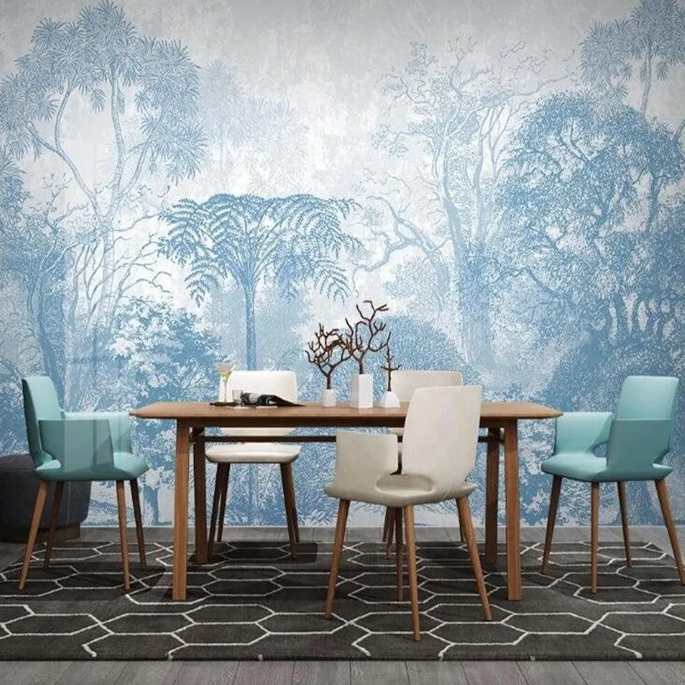 Custom Wallpaper Mural Nordic Forest Woods (㎡)