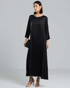 Dahlia Satin Dress | Black