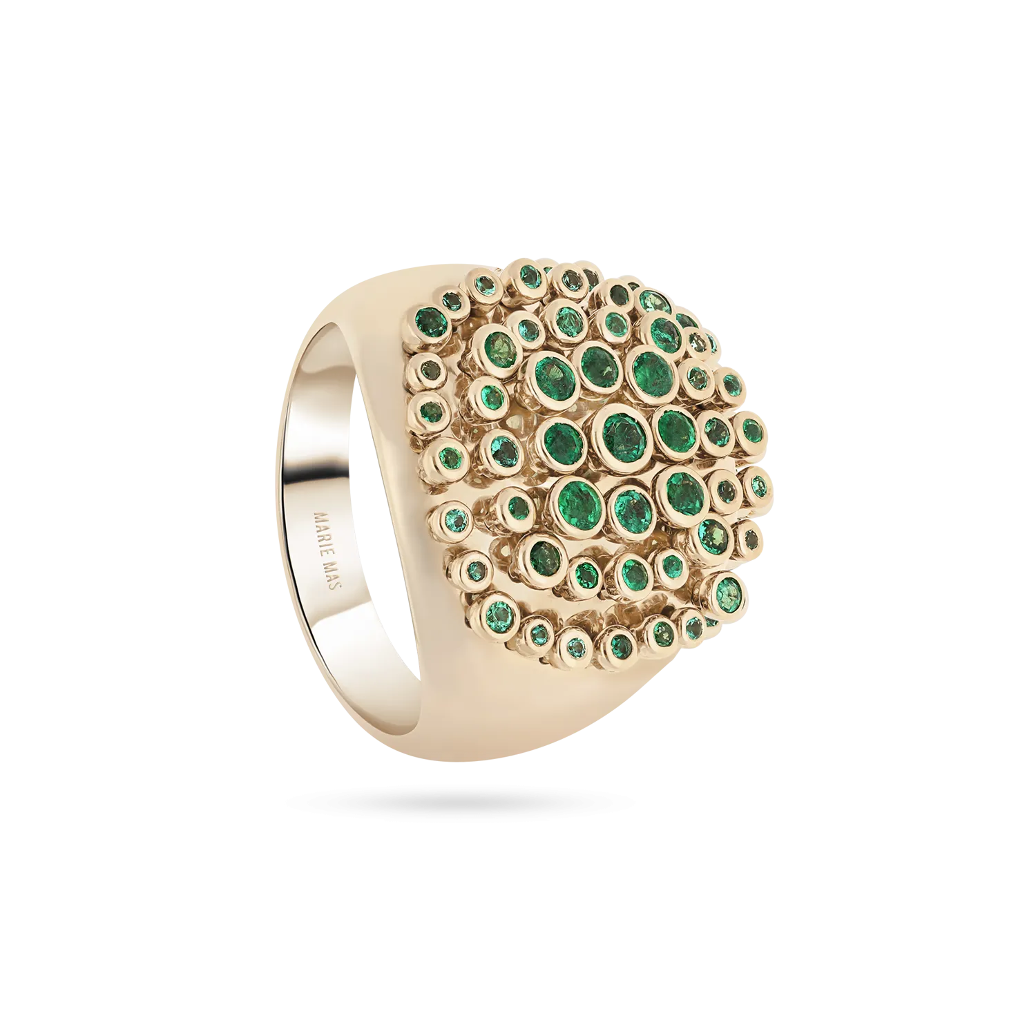 Emerald King Wave Ring