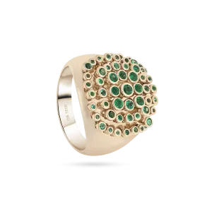 Emerald King Wave Ring