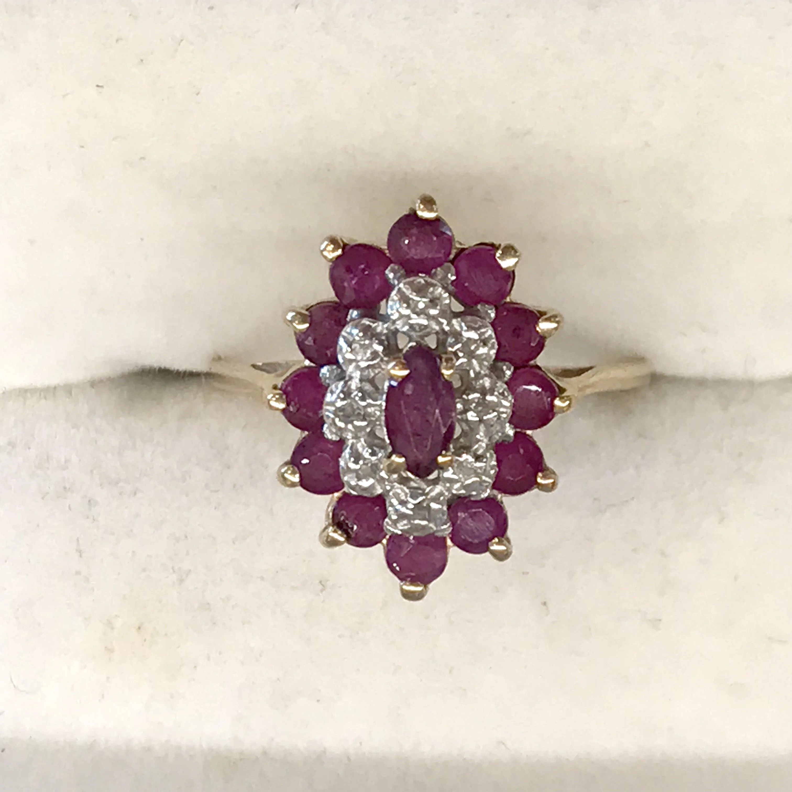 English Diamond and Ruby Ring