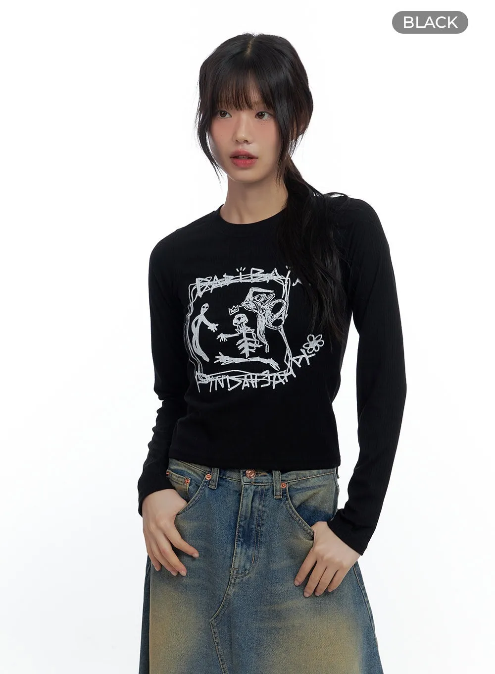 Graphic Vision Long Sleeve Crop CS420