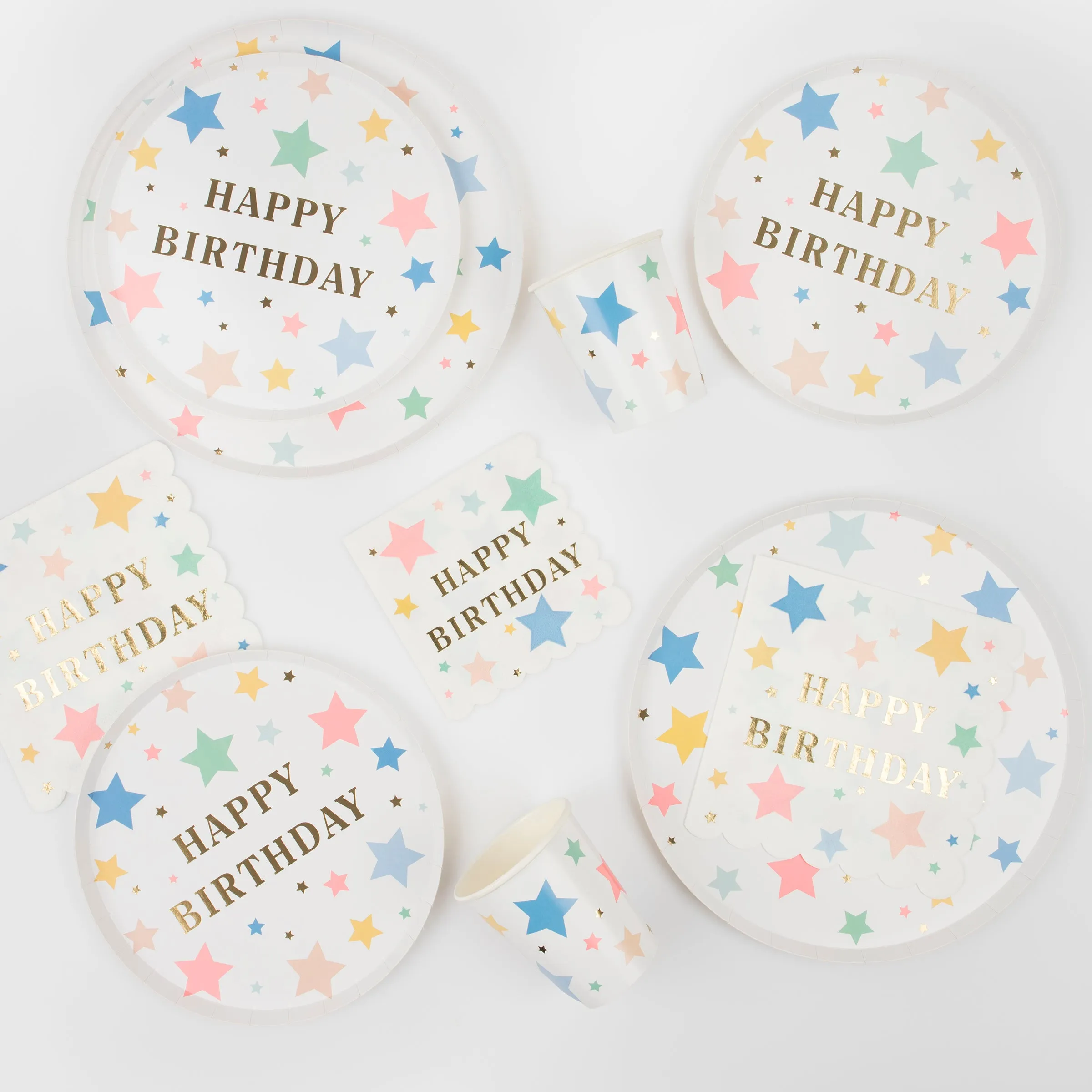 Happy Birthday Stars Large Napkins (x 16)