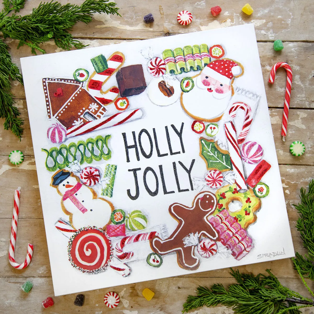 Holly Jolly Wreath Gallery Art