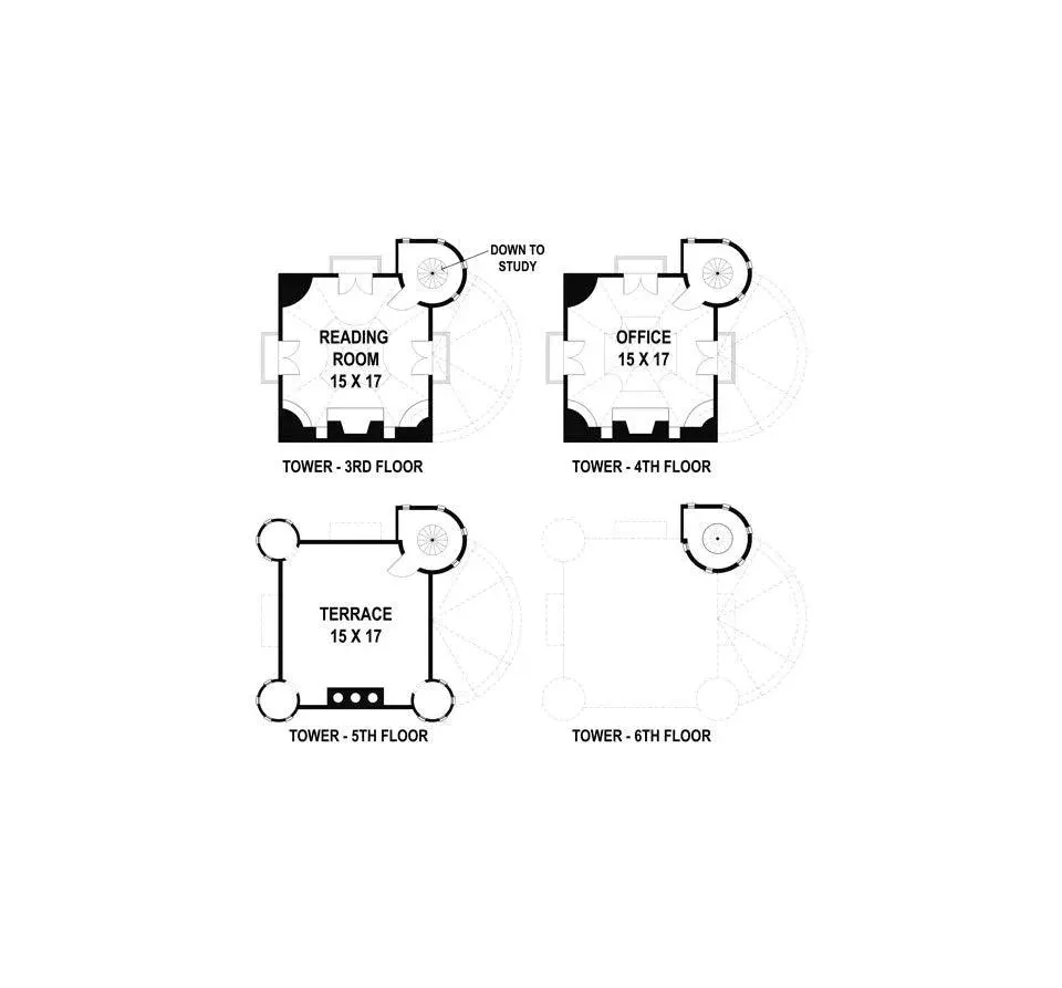 Luxurios 21, 095 sq. ft. sophistication with this modern-day castle house plan!