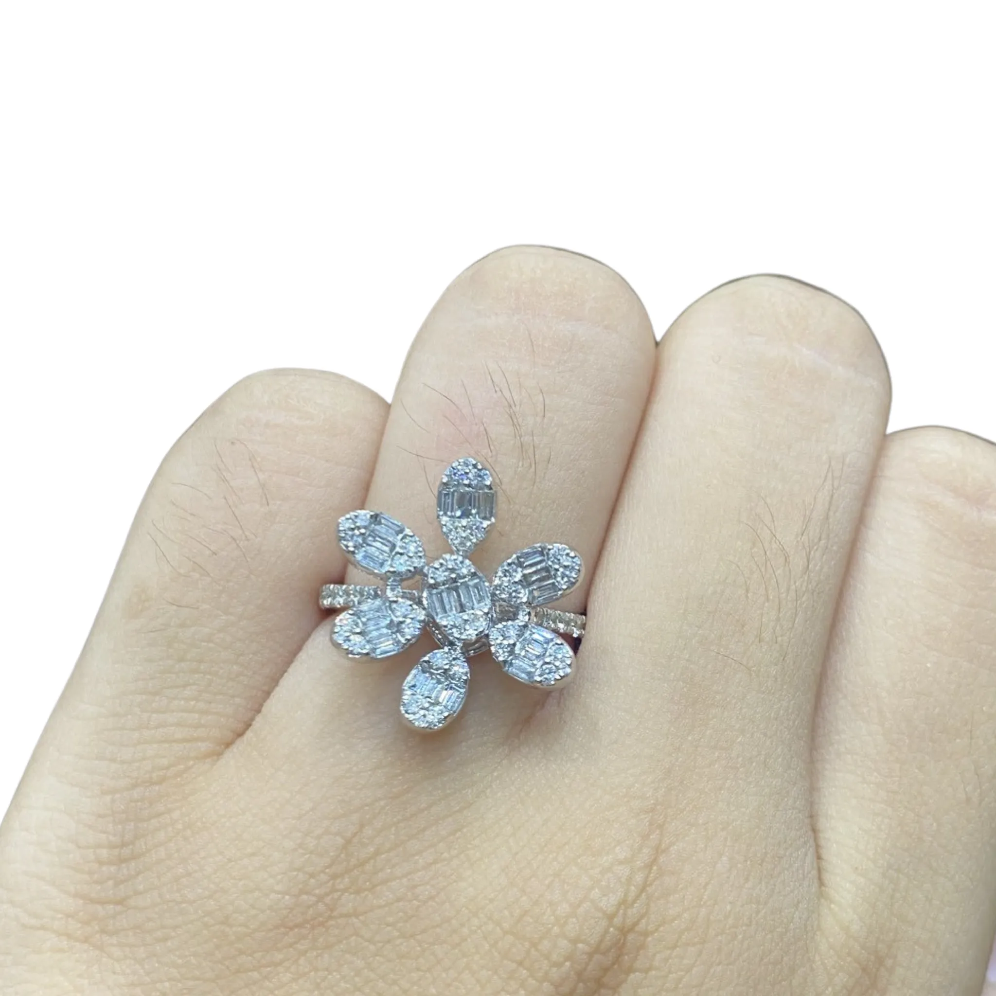 #LVNA2024 | Floral Diamond Baguette Diamond Ring 18kt