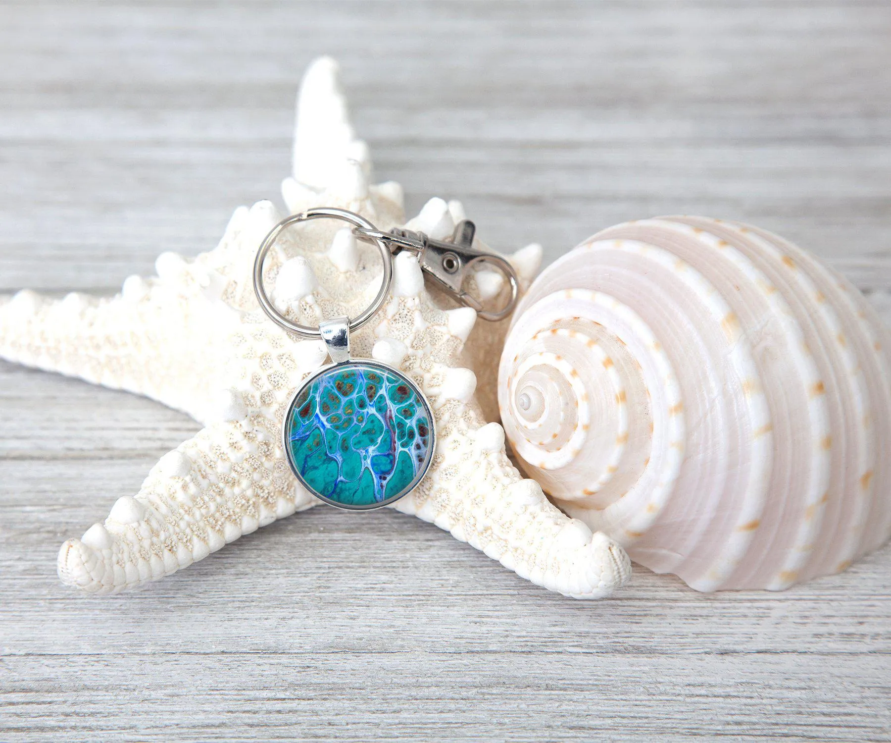 Making A Splash Keychain | Beach Keychain | Handmade