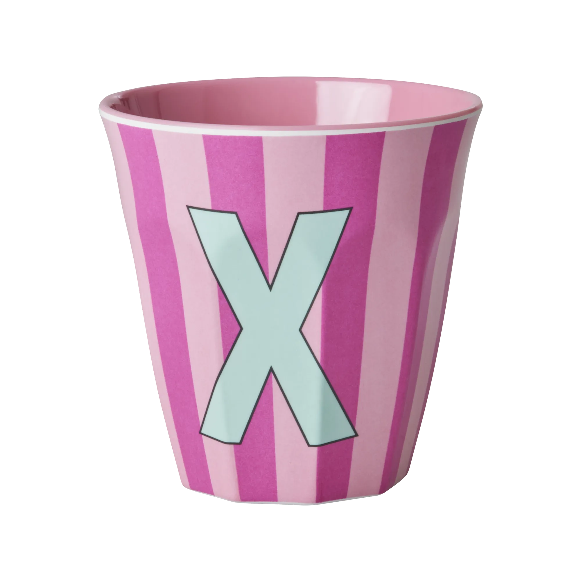 Medium Cup - Pink - X - Stripes