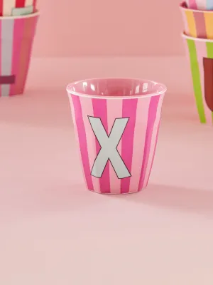 Medium Cup - Pink - X - Stripes