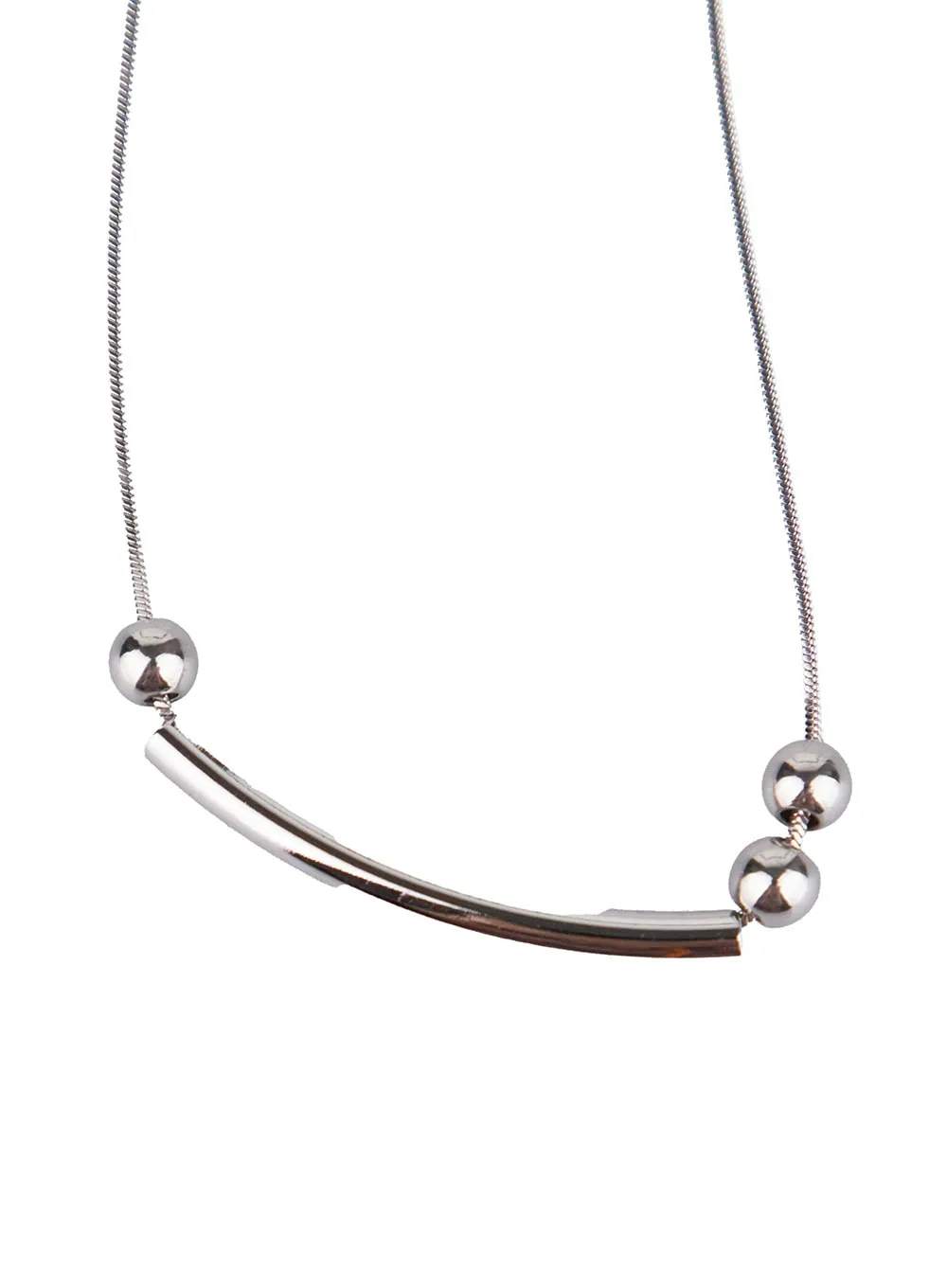 Metallic Ring Pendant Necklace OO401