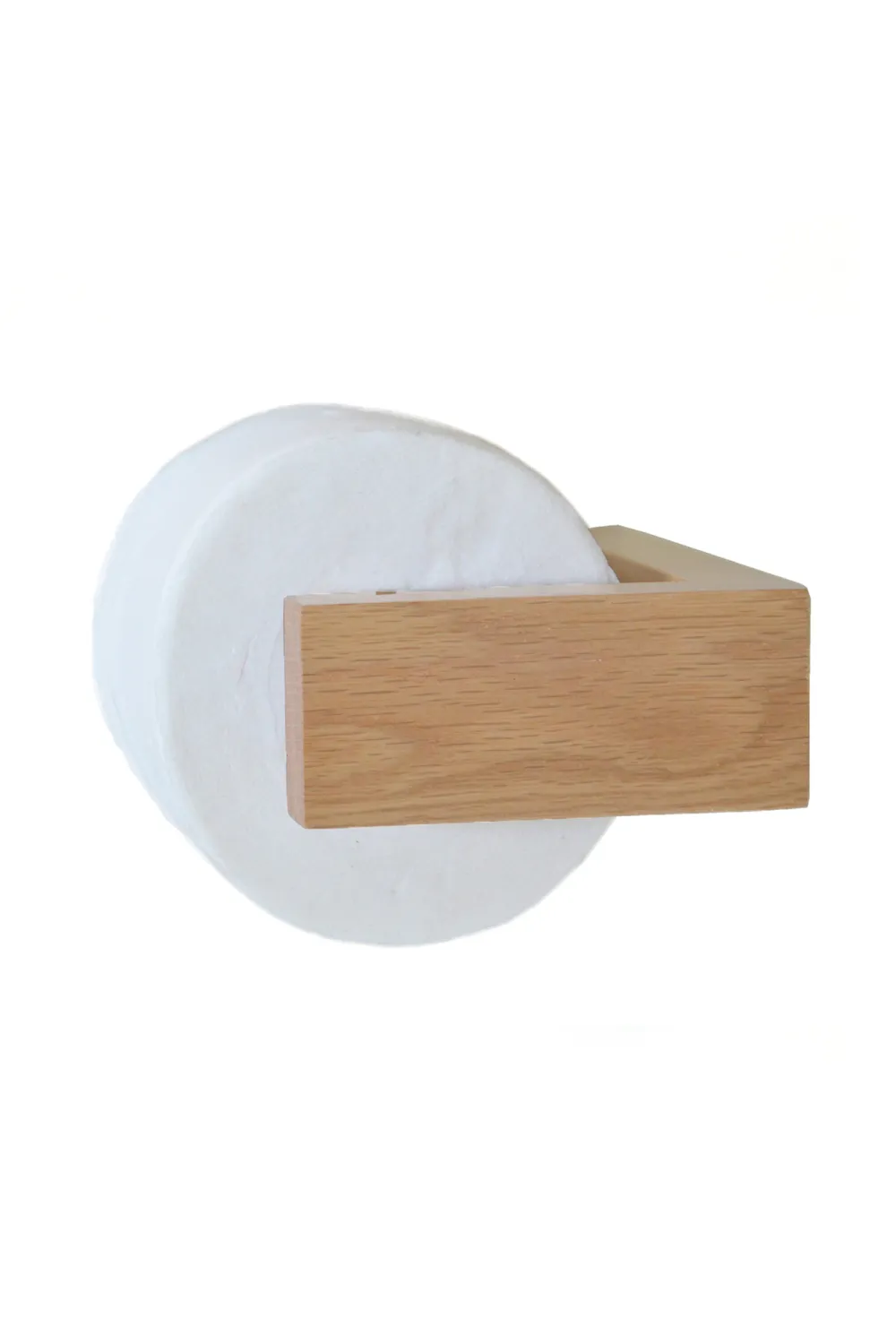 Oak Wall Toilet Roll Holder | Wireworks