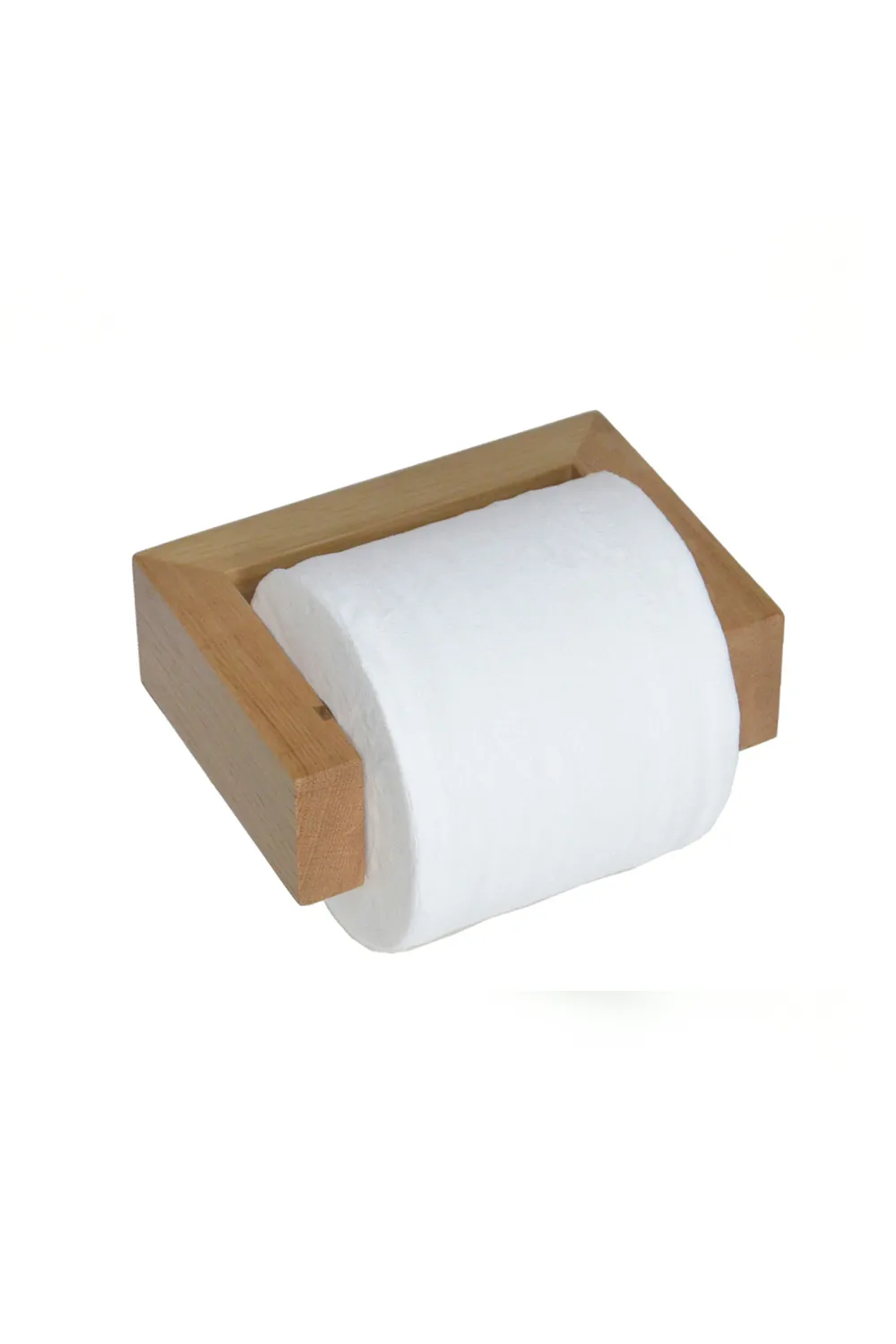 Oak Wall Toilet Roll Holder | Wireworks