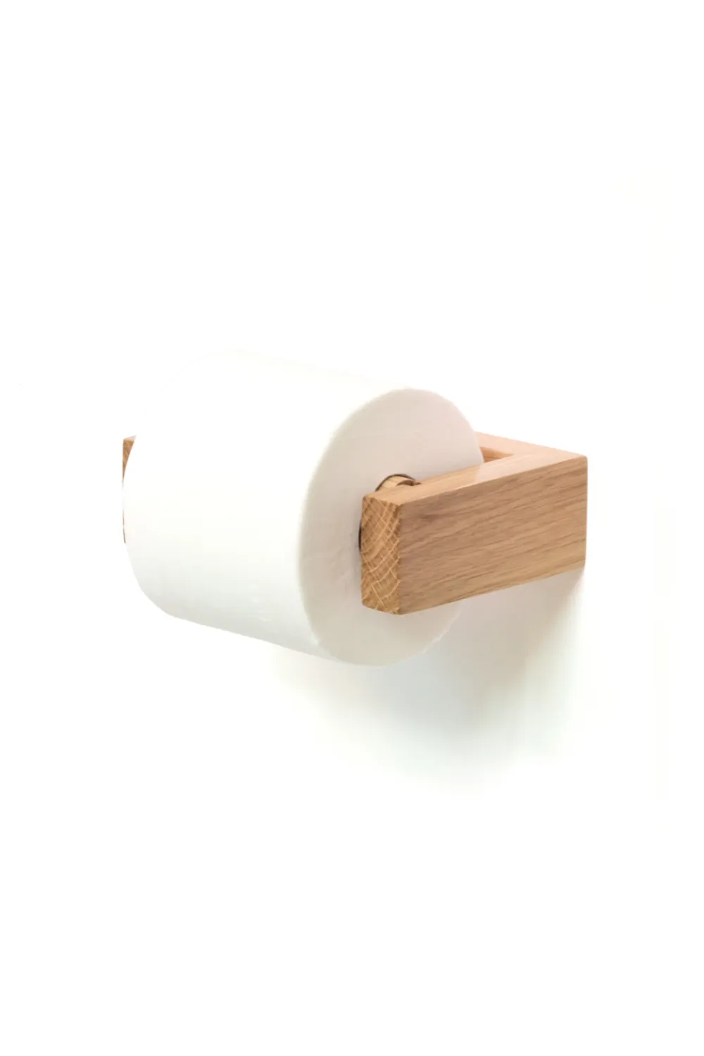 Oak Wall Toilet Roll Holder | Wireworks