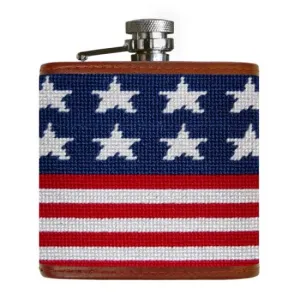 Old Glory Needlepoint Flask