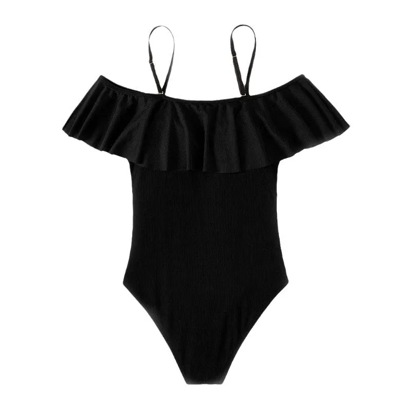 One-piece One-piece Bikini Ruffled Spaghetti Straps Women