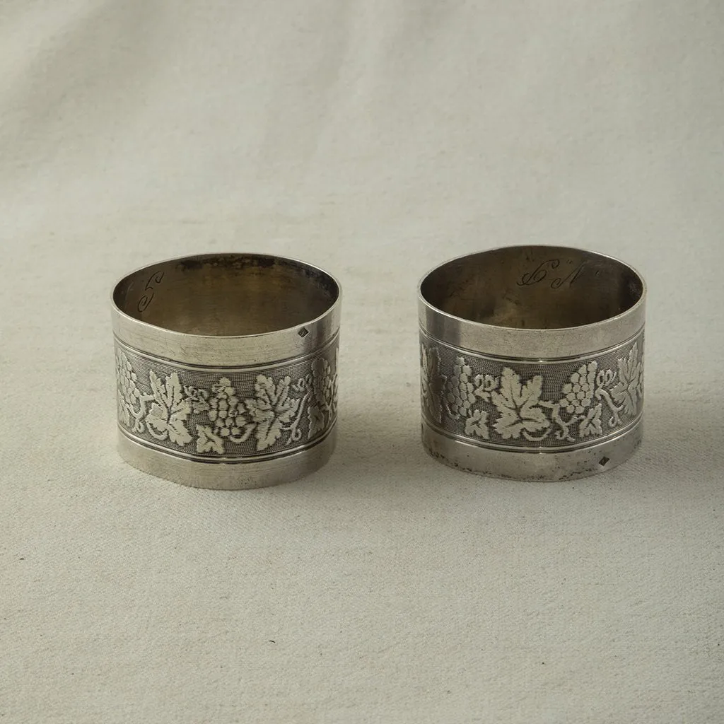 Pair of Silver Napkin Rings