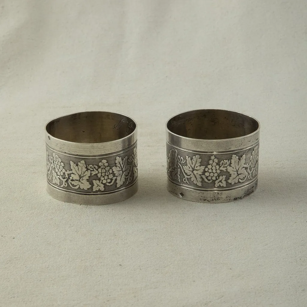 Pair of Silver Napkin Rings