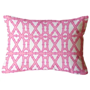 Pink Bamboo Lumbar Pillow