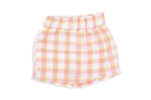 Pink Check Falda Skort