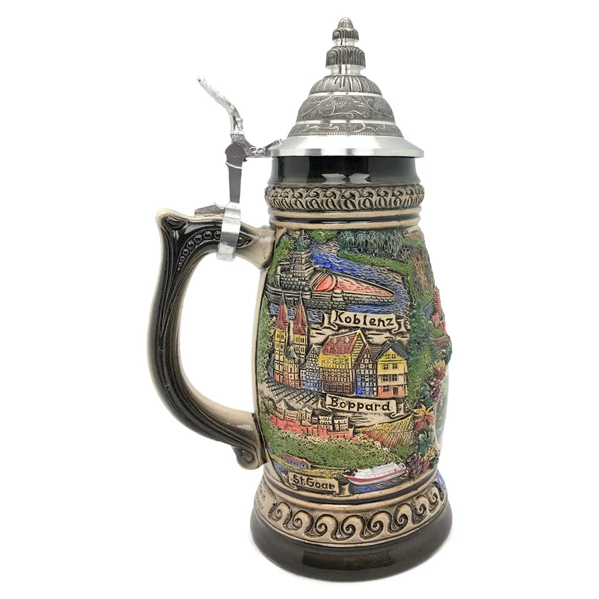 Rhein Panorama  1.1L Made In Germany Zoller & Born Beer Stein