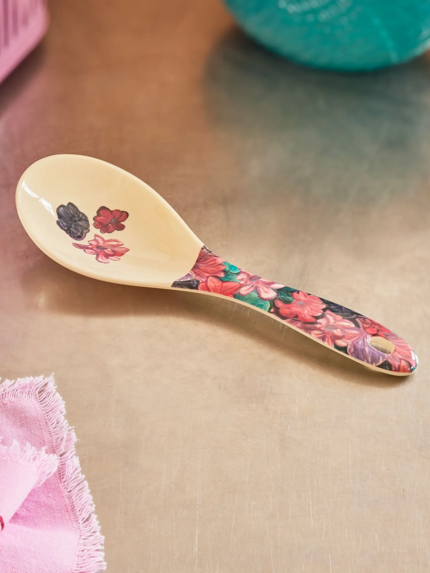 Salad Spoon - Forest Flower Print