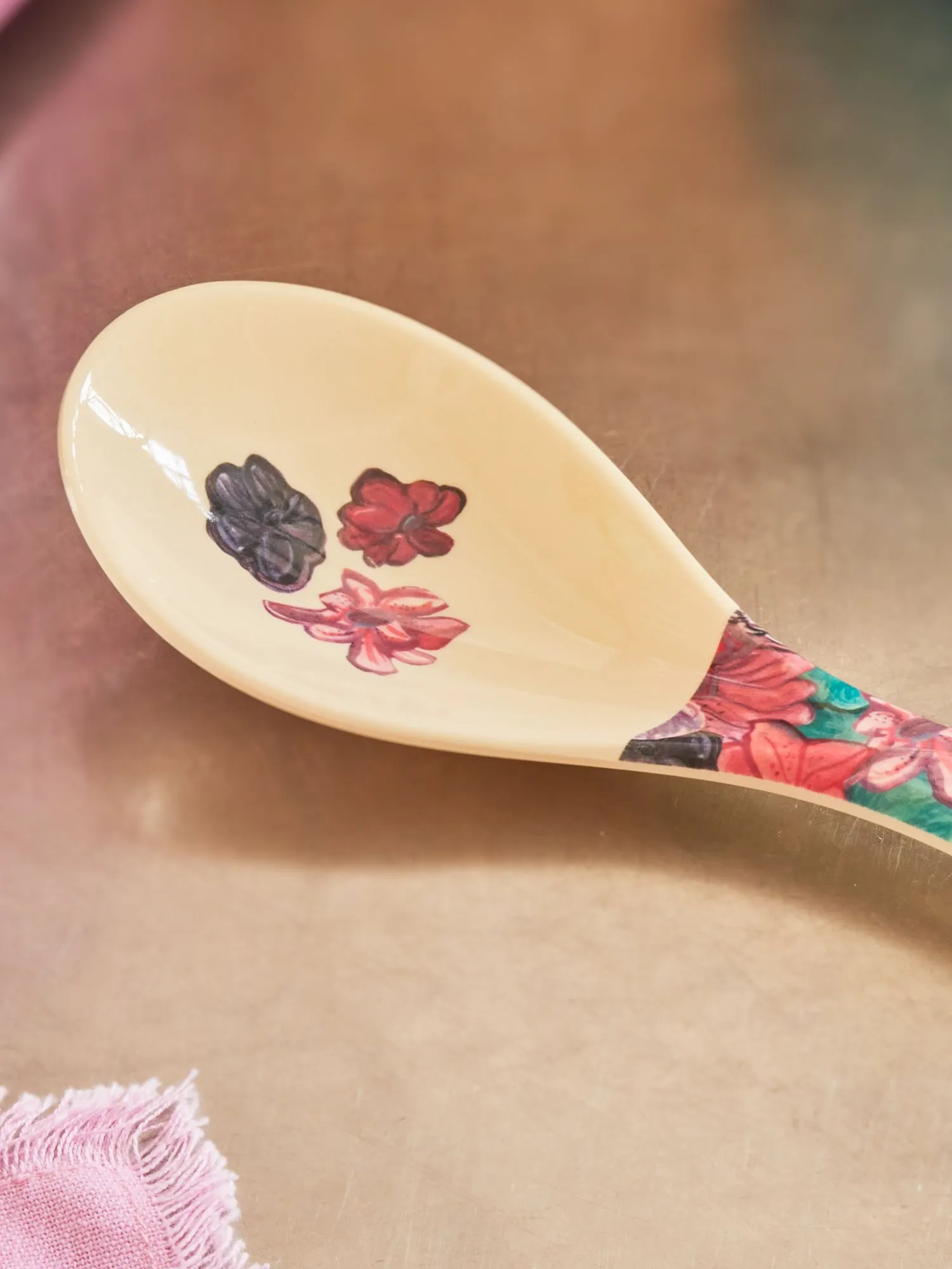 Salad Spoon - Forest Flower Print