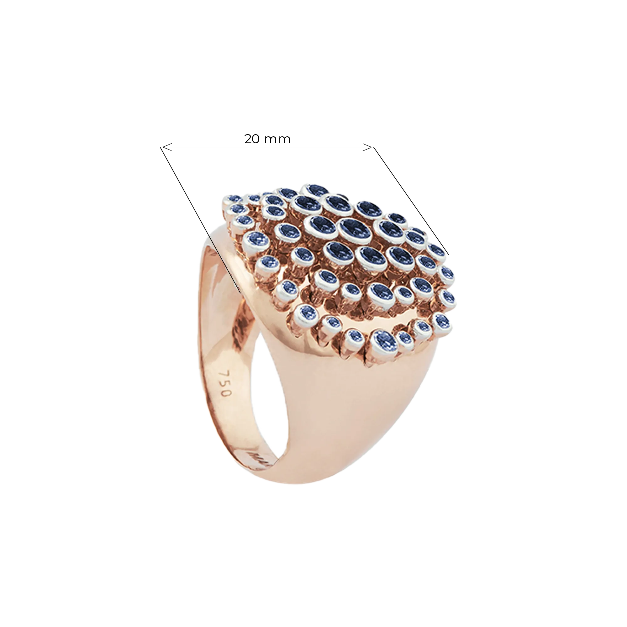 Sapphire King Wave Ring