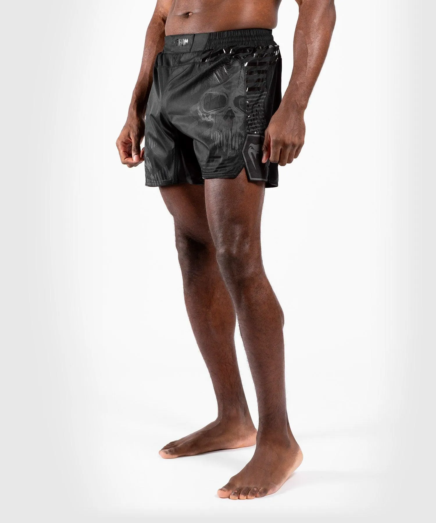 Shorts de combate Venum Skull - Negro / Negro