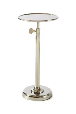 Silver Adjustable Pedestal Side Table | Rivièra Maison Venice