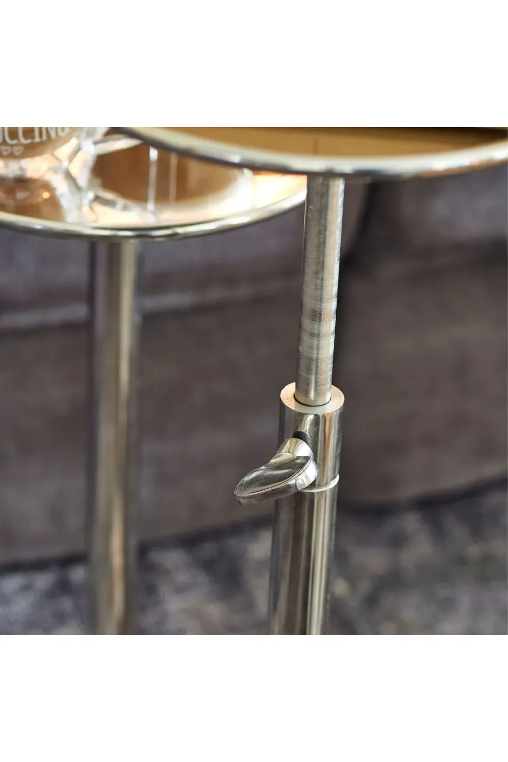 Silver Adjustable Pedestal Side Table | Rivièra Maison Venice