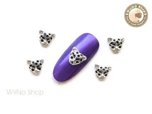 Silver Leopard Nail Metal Charm Nail Art - 2 pcs