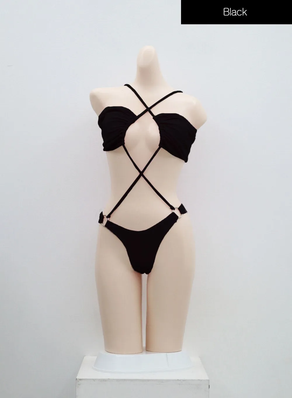 Silver Ring Detail Bikini Set IM302