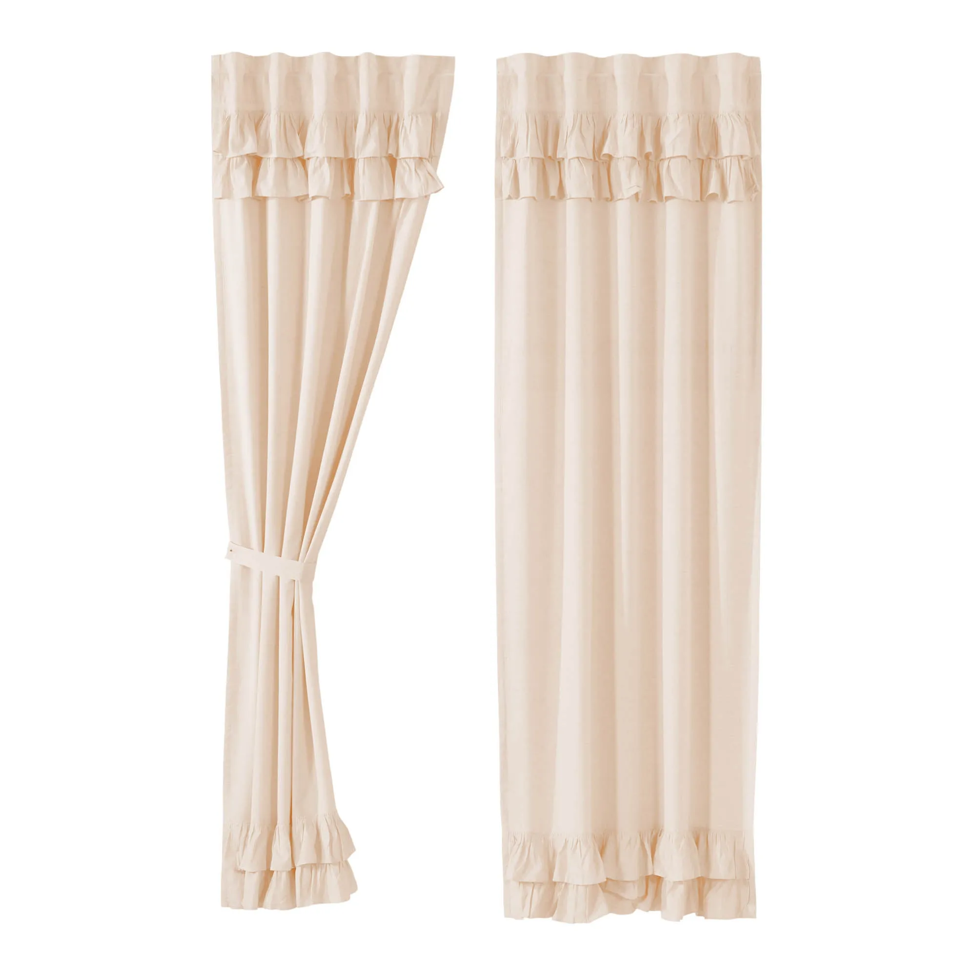 Simple Life Flax Ruffled Panel Set of 2