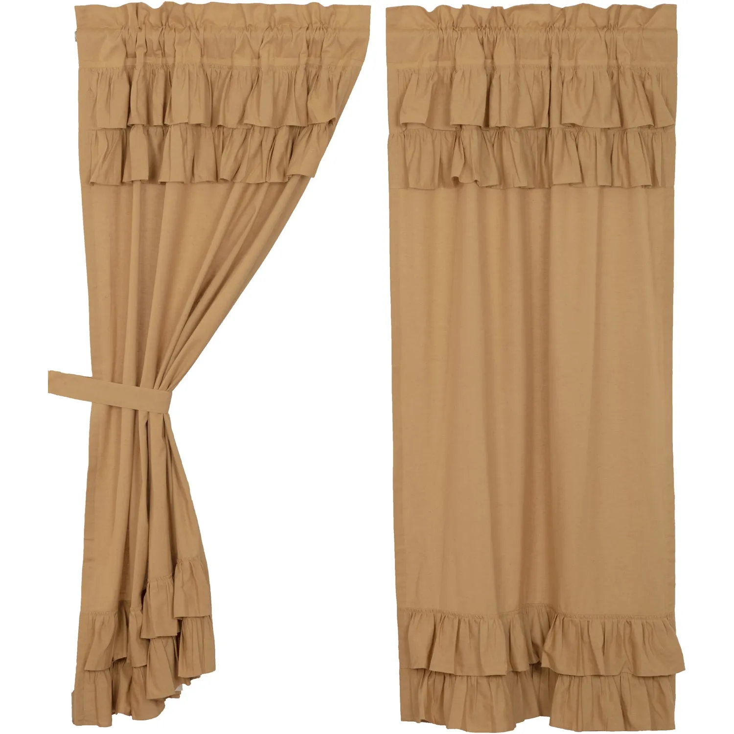 Simple Life Flax Ruffled Panel Set of 2