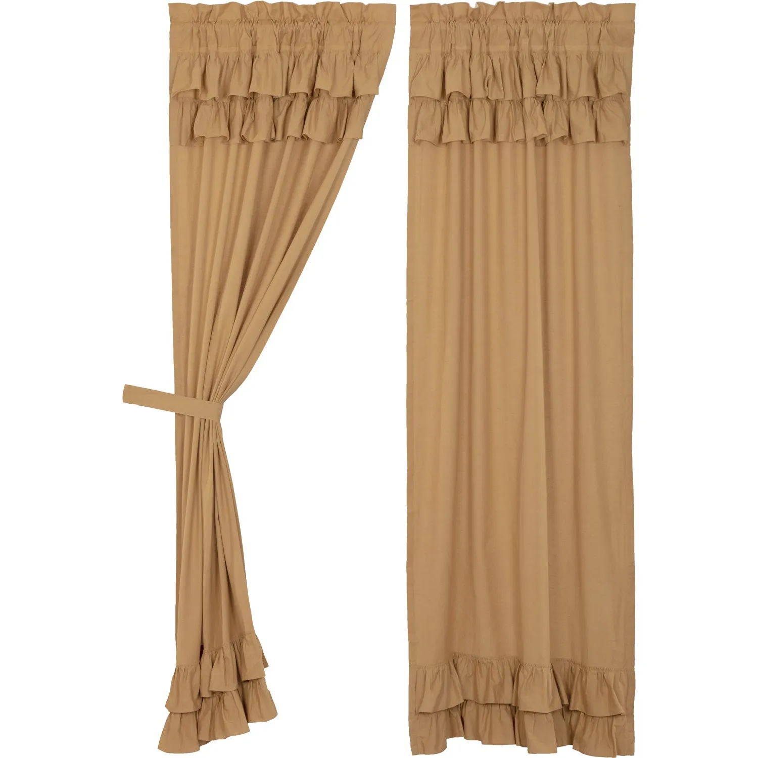 Simple Life Flax Ruffled Panel Set of 2