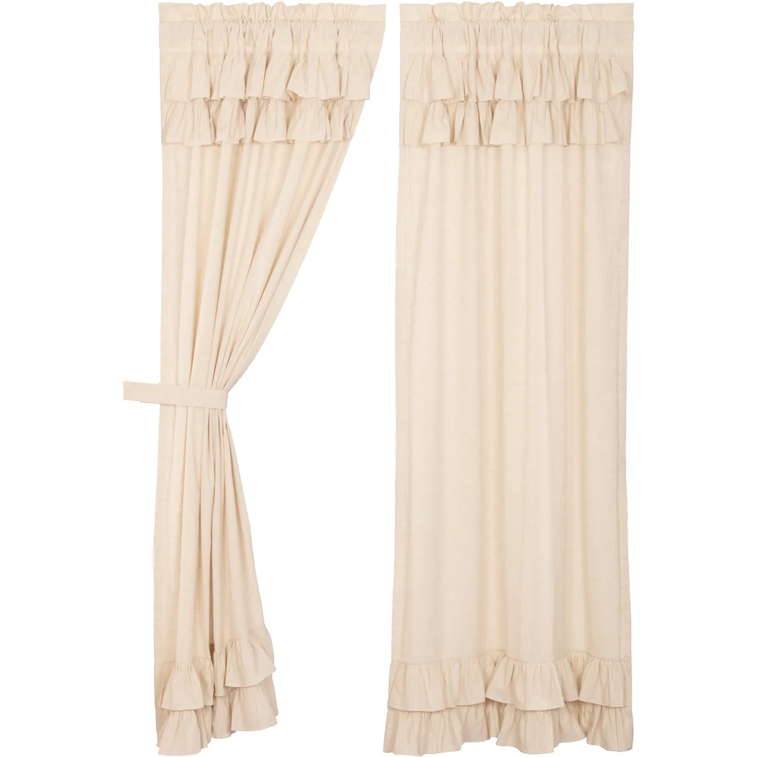 Simple Life Flax Ruffled Panel Set of 2