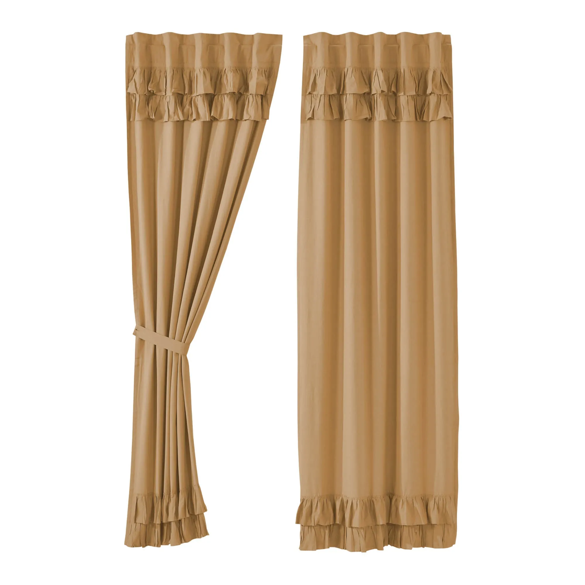 Simple Life Flax Ruffled Panel Set of 2