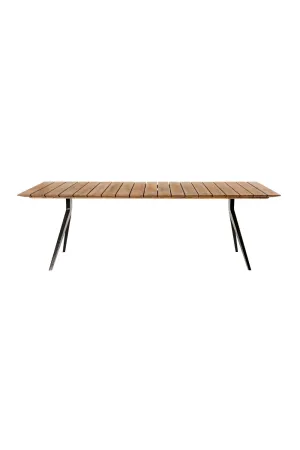 Slatted Wood Outdoor Table | Dareels Majesti