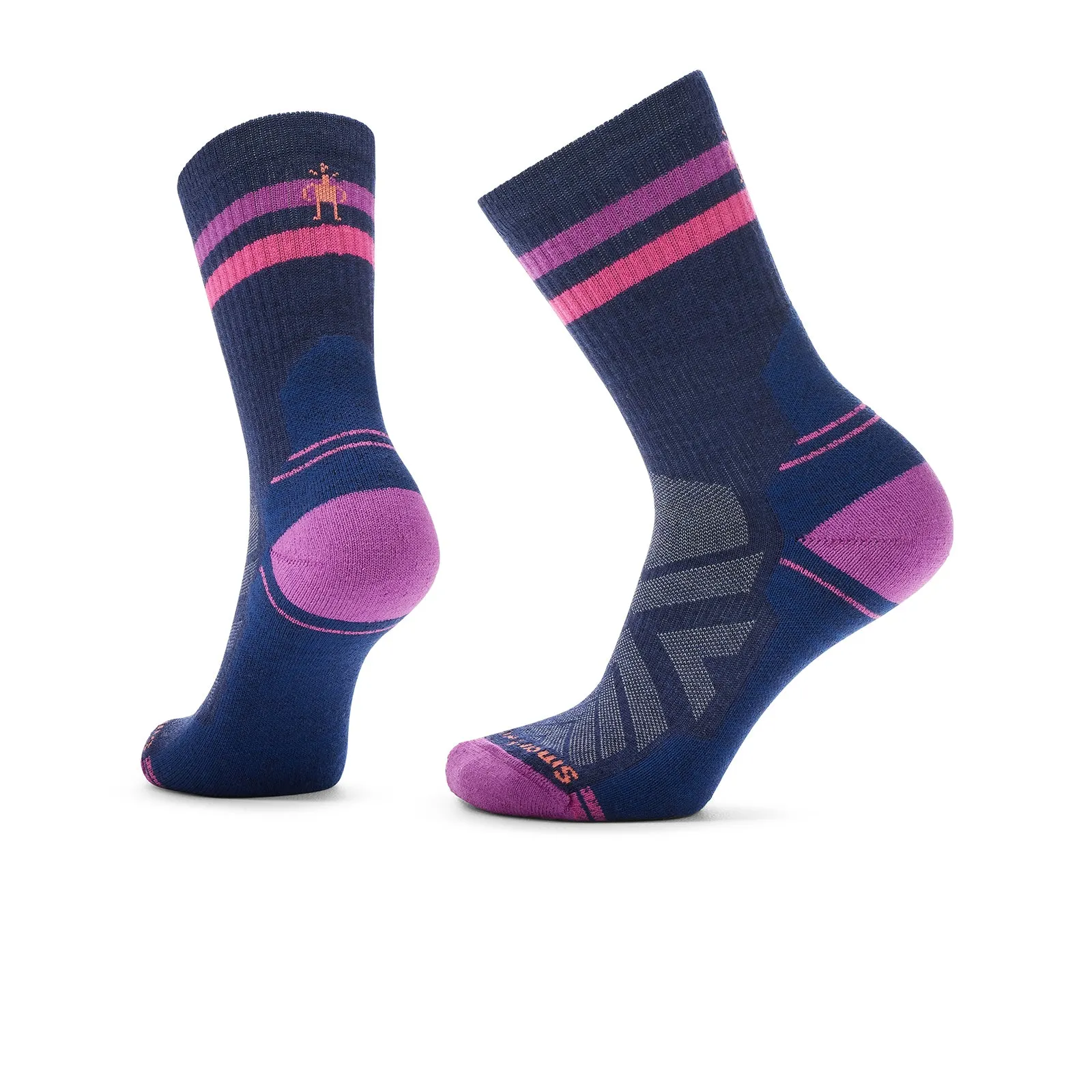 Smartwool Hike Light Cushion Crew Sock (Women) - Deep Navy/Power Pink