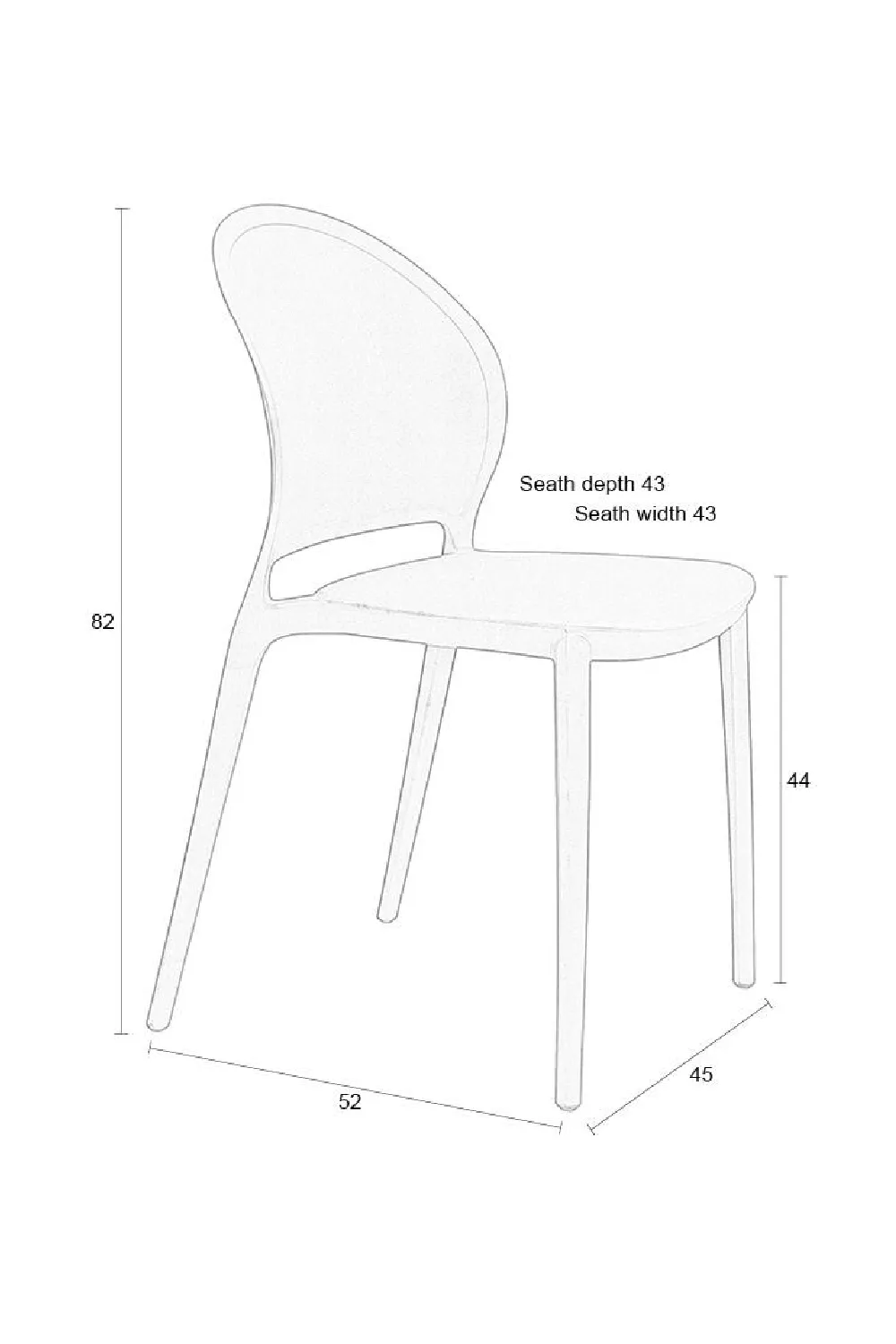 Stackable Outdoor Dining Chair (4) | DF Sjoerd