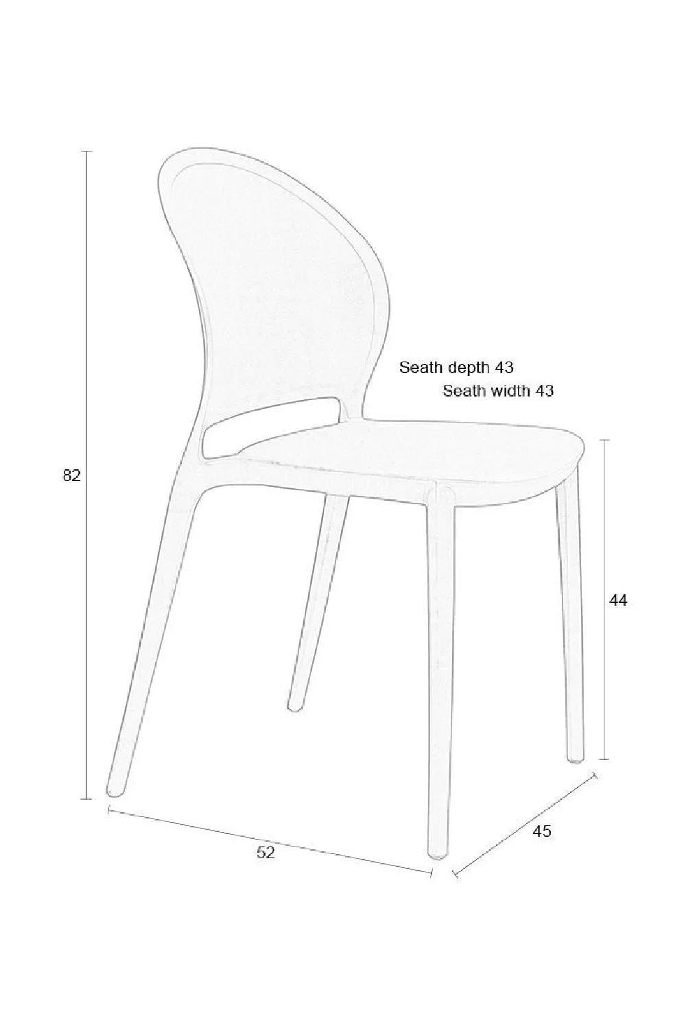 Stackable Outdoor Dining Chair (4) | DF Sjoerd